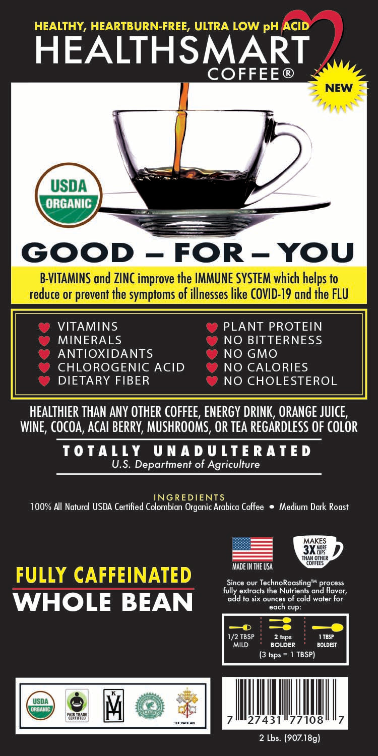 Healthy USDA Certified Organic, Low pH Acid Coffee - HealthSmart Coffe ...