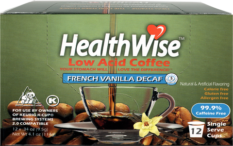 French Vanilla Low Acid Keurig K-Cups - DECAF 1 Carton (12 cups)