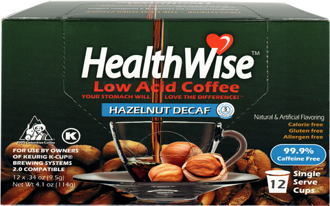 Hazelnut Low Acid Keurig K-Cups - DECAF 1 Carton (12 cups)